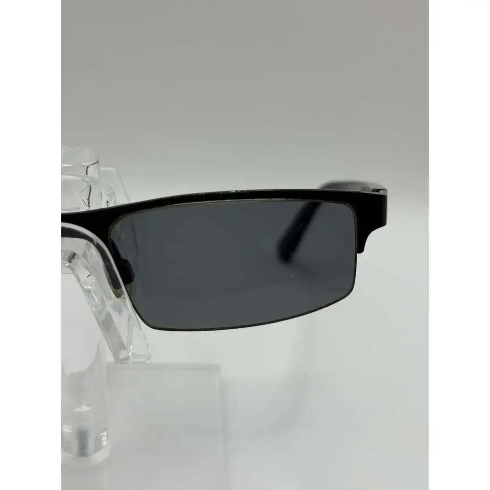 Tru Trussardi TR12716 Black Rectangular Sunglasses Titanium 53-19